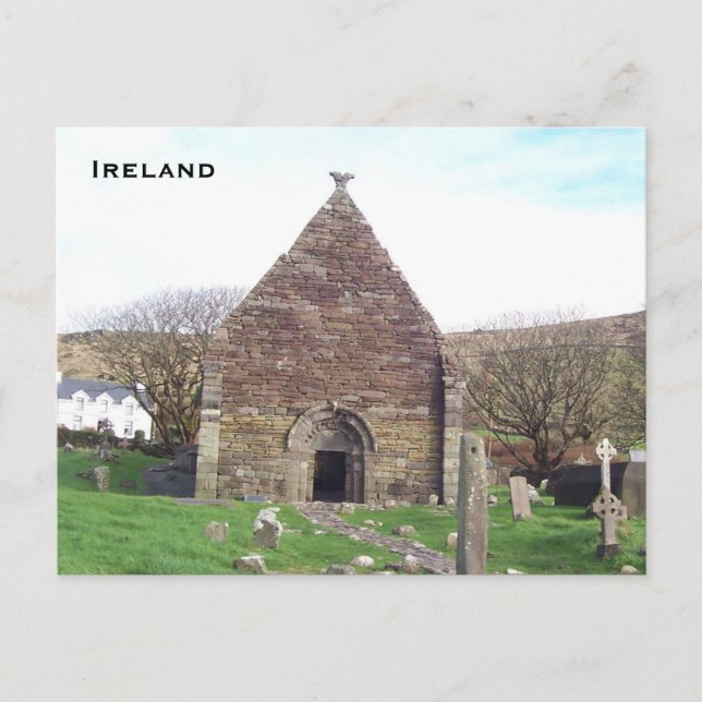 Kilmalkedar Church, Dingle, Kerry, Irland Vykort (Framsida)