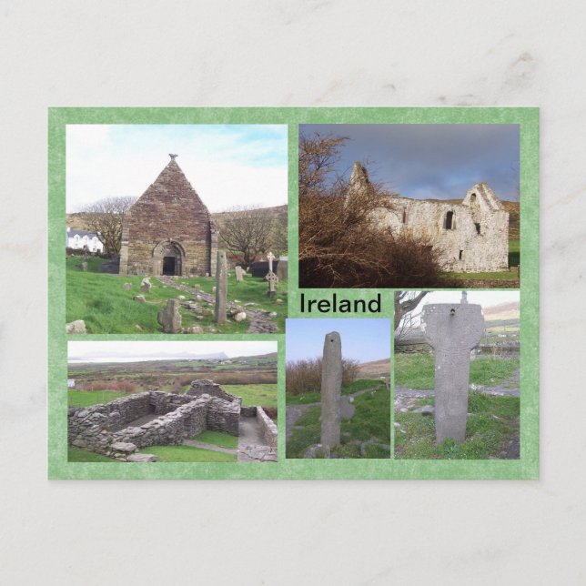 Kilmalkedar Medieval Site, Kerry, Irland Vykort (Framsida)