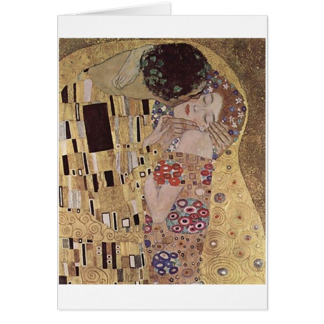 Kilmts "kyss ", hälsningskort (Framsidan)