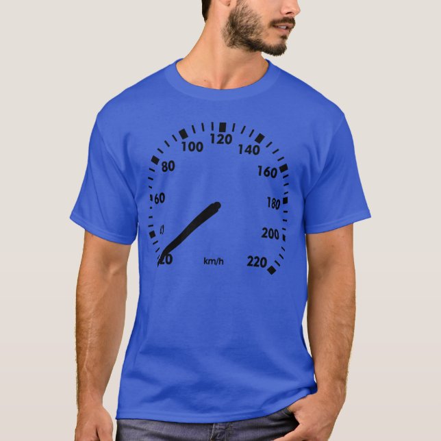 Kilometer hastighetsmätare bil vän t shirt (Framsida)