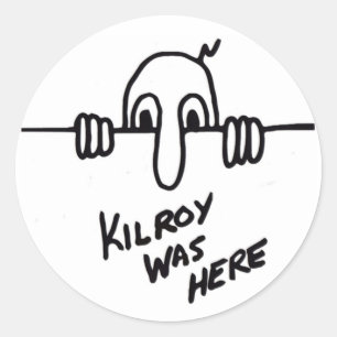 Kilroy var här runt klistermärke