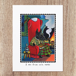 Kilt Wearing Scottish Terrier Anpassningsbar Hund Vykort
