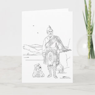 Kiltad högländare Skottland-kort Kort