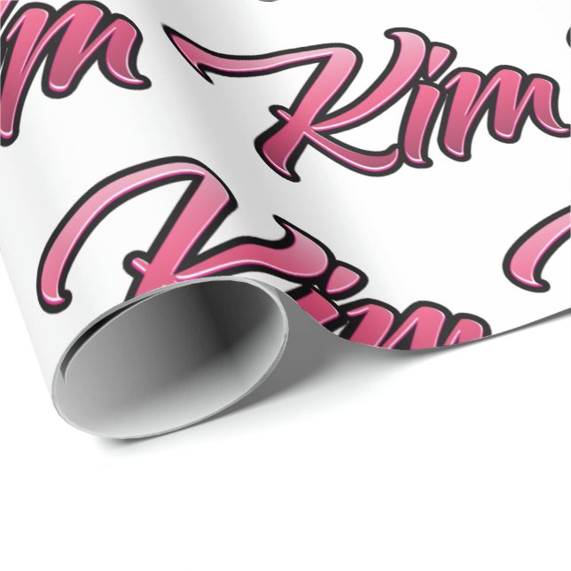 Kim faded pink personalisiertes Geschenkpapier Presentpapper (Rullad Hörn)