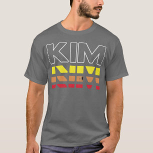 Kim Förnamn Rolig Vintage Solnedgång Kim rolig T Shirt