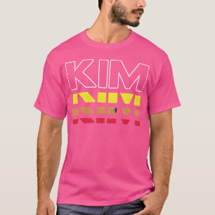 Kim Förnamn Rolig Vintage Solnedgång Kim vänner T Shirt