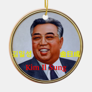 Kim Il-sung #2 Julgransprydnad Keramik