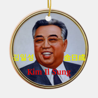 Kim Il Sung #2 Julgransprydnad Keramik