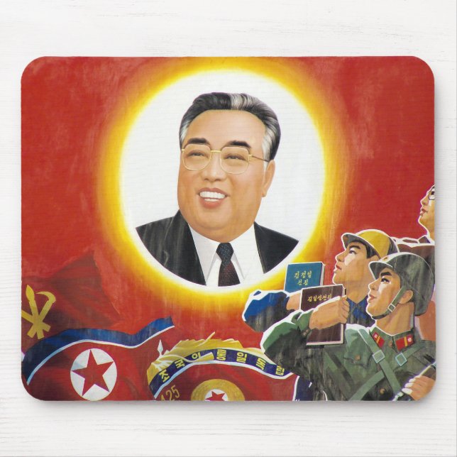 Kim Il-sung röd mousepad Musmatta (Framsidan)