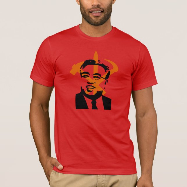 Kim Il-sung stencilerar skjortan T-shirt (Framsida)