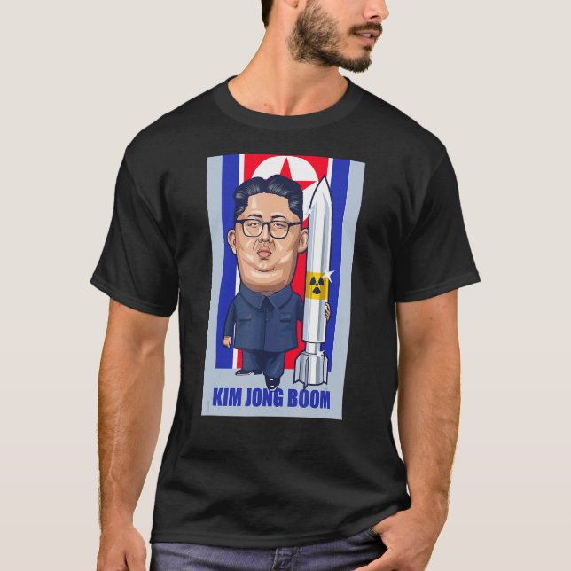 Kim Jong Boom Kim Jong Un Parody Graphic T Shirt (Framsida)