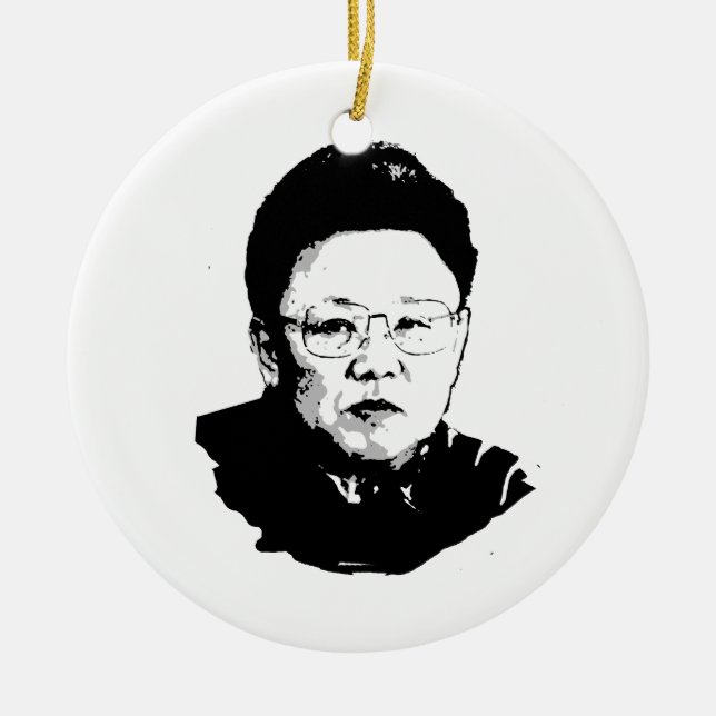 Kim Jong-il Julgransprydnad Keramik (Framsidan)