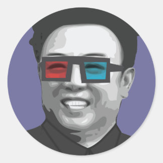Kim Jong-Il - Nordkorea Runt Klistermärke