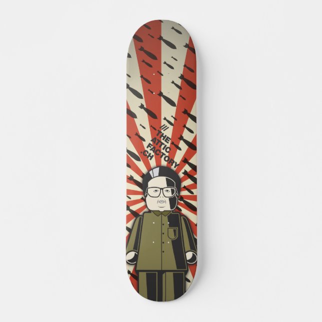 Kim Jong-il Skateboard Bräda 21,5 Cm (Framsida)