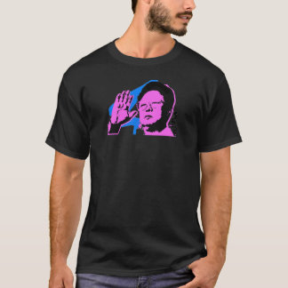 Kim Jong-il tryck i rosor T-shirt