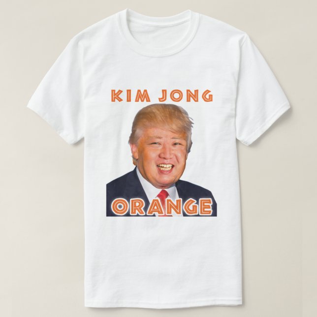 Kim Jong orange | Donald Trump + Kim Jong Un T-shirt (Design framsida)