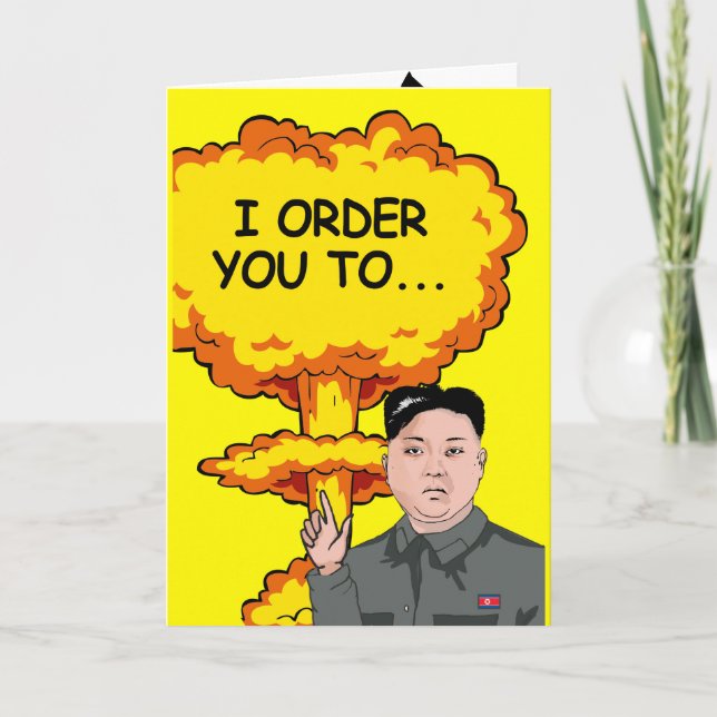 Kim Jong Un Birthday Blast Kort (Framsida)