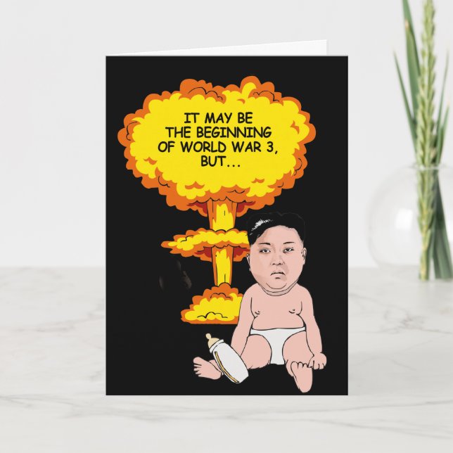 Kim Jong Un Birthday Card - jag hoppas att du har  Kort (Framsida)