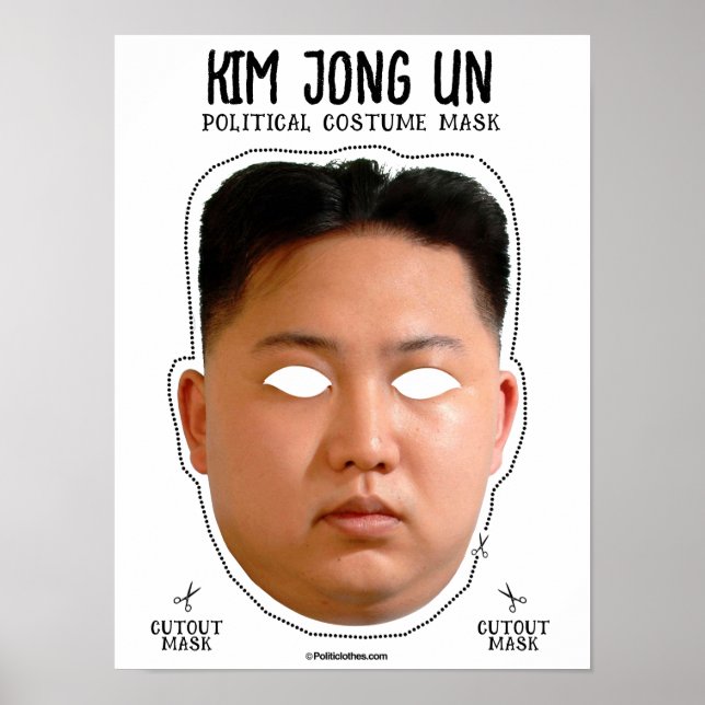 Kim Jong Un Costume Mask Poster (Framsidan)
