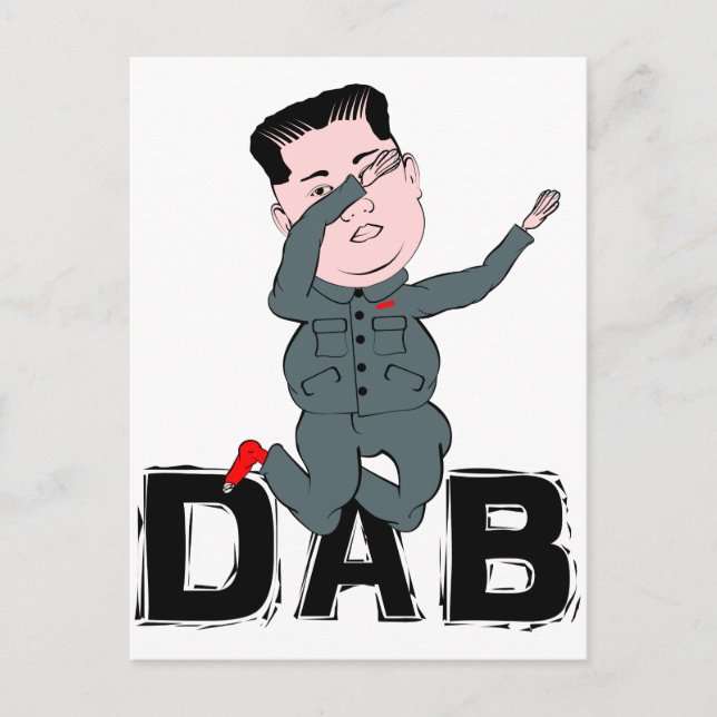 Kim Jong-Un Dabbar Vykort (Framsida)