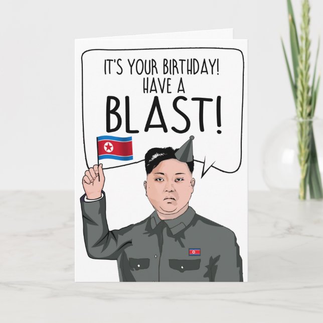 KIM JONG UN: Det är din födelsedag. Kort (Framsida)