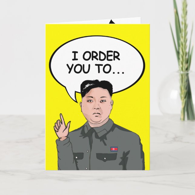 Kim Jong Un-födelsedagskort Kort (Framsida)