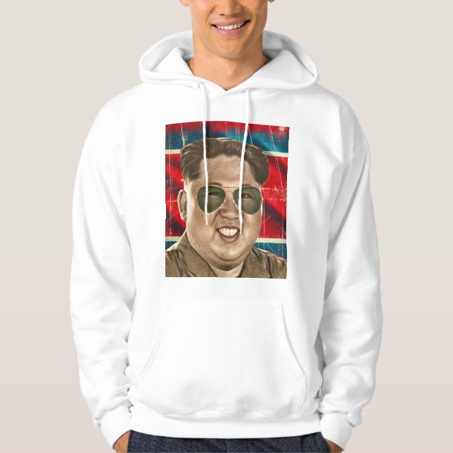 Kim Jong Un Hoodie - Sunglasses, Bra Mood (Framsida)