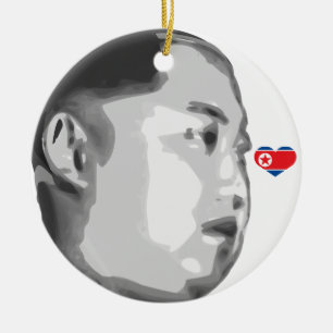 Kim Jong-Un Julgransprydnad Keramik