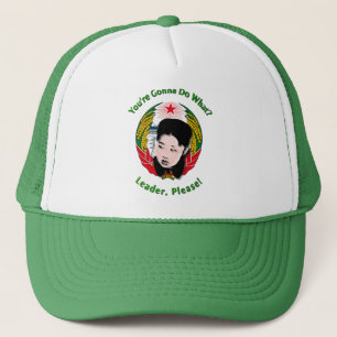 Kim Jong Un, ledare, snälla! Truckerkeps