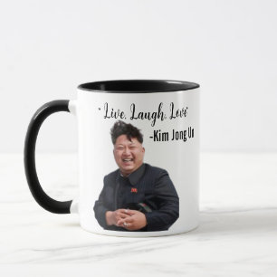 Kim Jong Un, Live, Laugh, Kärlek, Meme Gift Mugg