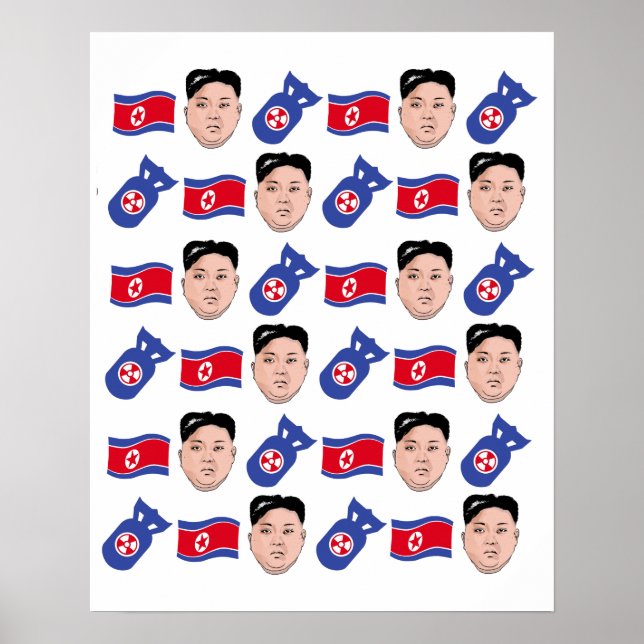 Kim Jong Un Mönster - Poster (Framsidan)
