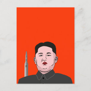 Kim Jong-un & nuclear missile Vykort
