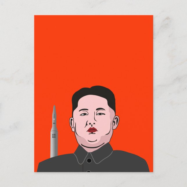 Kim Jong-un & nuclear missile Vykort (Framsida)