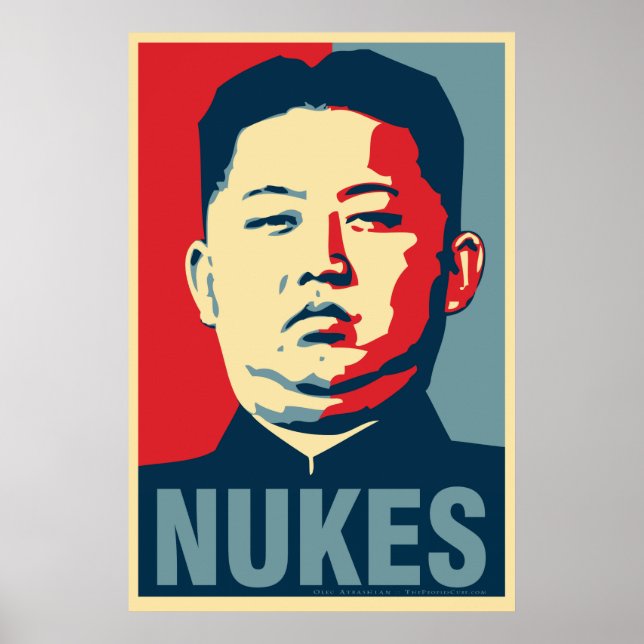 Kim Jong Un "Nukes" Obama Parody Poster (Framsidan)