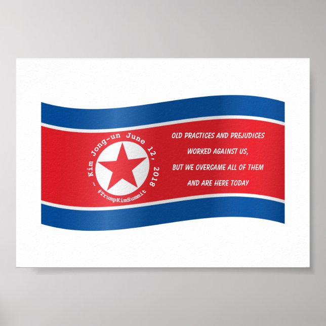 Kim Jong un Quote #TrumpKimSummit 12 juni Poster (Framsidan)