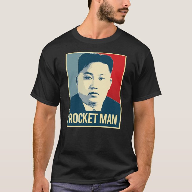 Kim Jong Un - raketman - propagandaaffisch - T-shirt (Framsida)