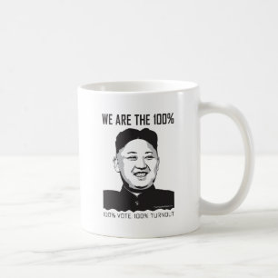 Kim Jong Un - vi är den 100% muggen Kaffemugg