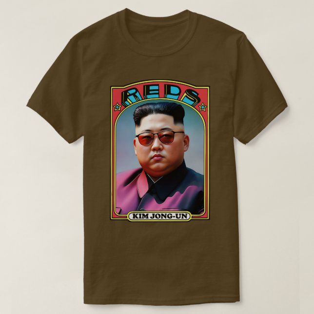 Kim JongUn Retro Communist Trading d T Shirt (Design framsida)