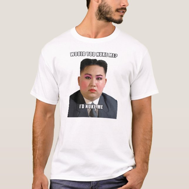 kim jongun skulle dig nuke mig memeskjortan tröja (Framsida)