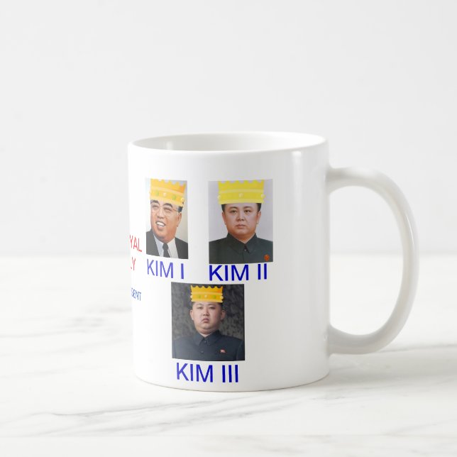 Kim kunglig familj av den Nordkorea muggen Kaffemugg (Höger)