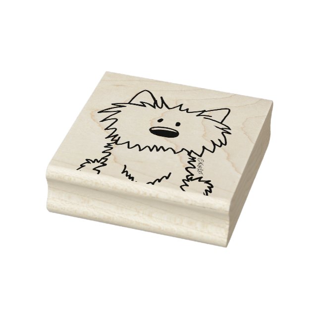 ©️ Kim Niles KiniArt Westie Rubber Frimärke Stämpel (Stämpel)