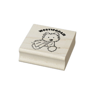 ©️ Kim Niles KiniArt Westie Rubber Frimärke Stämpel