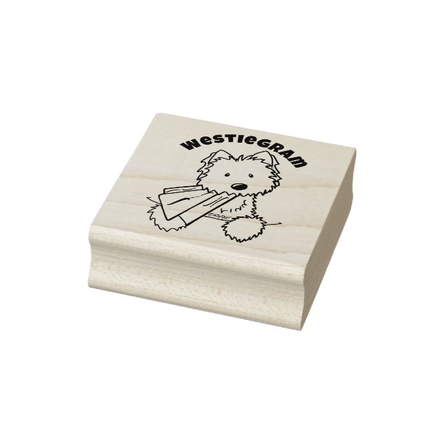 ©️ Kim Niles KiniArt Westie Rubber Frimärke Stämpel (Stämpel)
