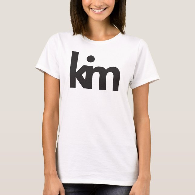 Kim, personlig kortärmad Tshirt T Shirt (Framsida)
