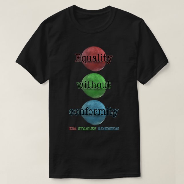 Kim Stanley Robinson Red Grönt Blue Mars Sci-Fi. S T Shirt (Design framsida)