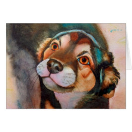 Kimba Shepherd Terrier Hund Mix Hälsningskort