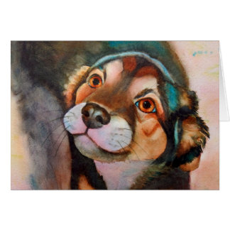 Kimba Shepherd Terrier Hund Mix Hälsningskort