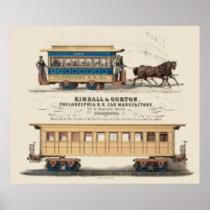 Kimball & Gorton Philadelphia R.R. Biltillverkning Poster