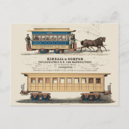 Kimball & Gorton Philadelphia R.R. Biltillverkning Vykort