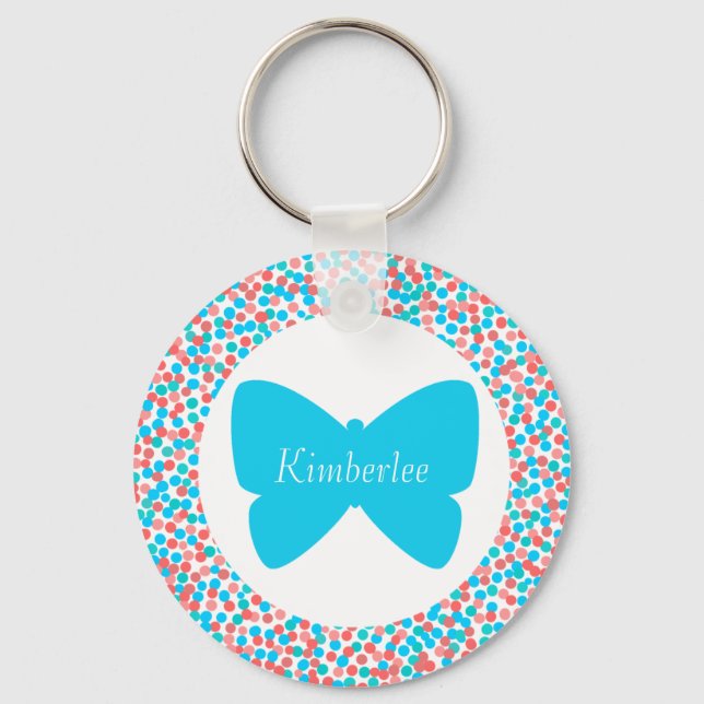 Kimberlee Butterfly Dots Keychain - 369 Nyckelring (Framsida)